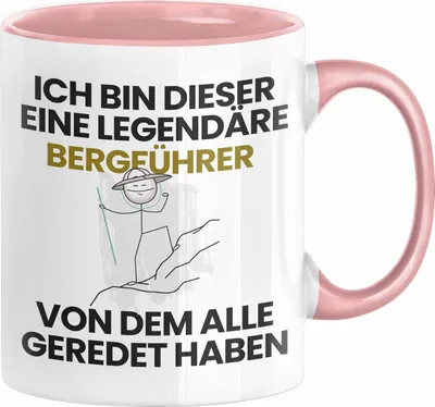 Produktbild von Bergführer Geschenk Tasse Lustige Geschenkidee Geburtstag für Bergführer Ich Bin Dieser Legendäre Bergführer Von Dem Alle Geredet Haben Kaffee-Becher (Rosa)