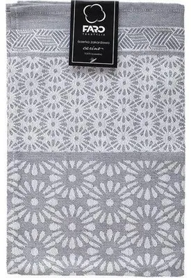 Produktbild von Küchentuch Geschirrtuch Jacquard 100% Baumwolle Carino 40x60 02 Grau Weiss