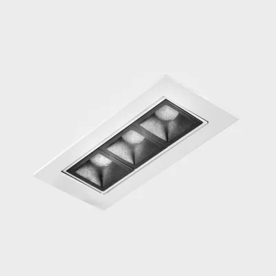 Zdjęcie produktu dla KOHL LIGHTING NSES TILT – oprawa do wbudowania z ramą 123 x 58 mm, biało-czarna, 6 W, 45°, CRI 90, 2700 K, bez możliwości ściemniania