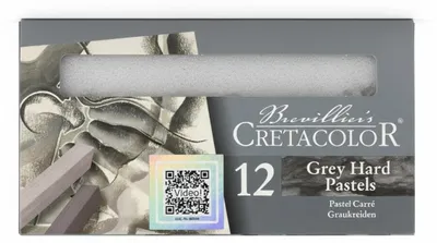 Produktbild von Cretacolor Pastel Carré Graukreiden Set 12 Stück Harte Pastellkreiden Grau