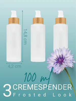 Produktbild von Glasflaschen leer mit Lotionspender, 100 ml - 3 Stück