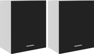 Obrázok produktu pre vidaXL Nástenné skrinky 2 ks. Lyon Black 50x31x60 cm Materiál na báze dreva