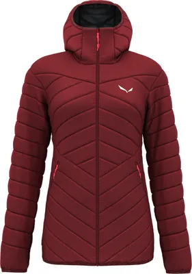 Produktbild von Salewa Daunenjacke für Damen sehr leicht mit Kapuze, Farbe:Weinrot, Größe:36