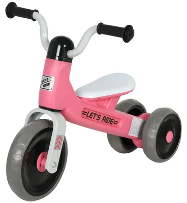 Image de Vélo sans pédales, trois roues, conception robuste, rose