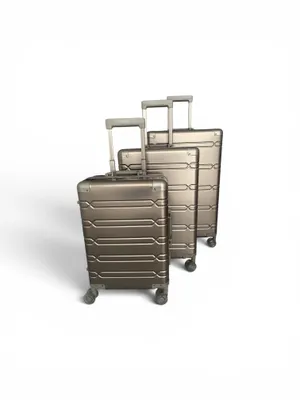 Produktbild von Heuer 2026 "LINE" Aluminiumkoffer Reisekoffer Hartschale, Champagner, 20 Zoll
