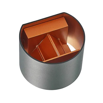 Produktbild von Arcchio Wandleuchte Zuzana, rund, schwarz, Stecker, 13 cm