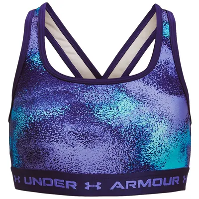 Produktbild von UNDER ARMOUR Crossback Printed Sport-BH Mädchen 468 - sonar blue/baja blue/baja blue XL (160-170 cm)