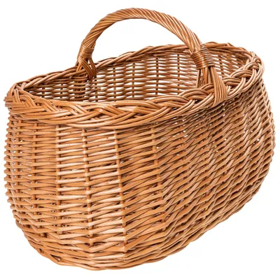 Productafbeelding van Creative Home Grote Rieten Mand met Handvat en Vlecht, Natuurlijk Bruin
