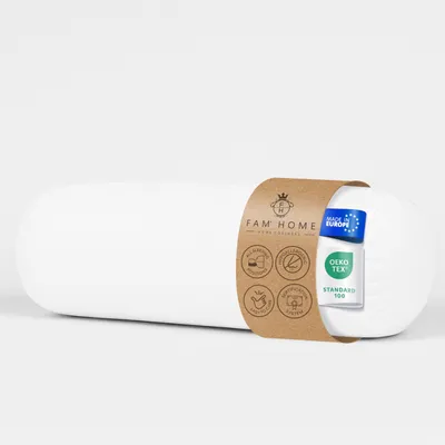 Immagine prodotto di Cuscino per collo in microfibra - 90 x 21 cm - Ipoallergenico - Lavabile a 95 °C
