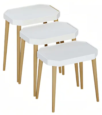 Immagine prodotto di Tavolini in legno bianco dal design moderno