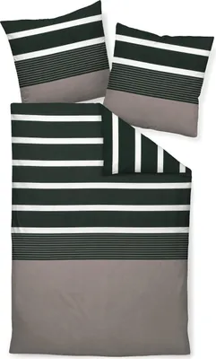 Image de Janine literie en satin J.D. nougat-noir 135 x 200 cm + 80 x 80 cm