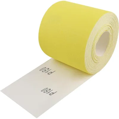 Produktbild von Schleifpapier Rolle Quarzsand 93 mm x 10 m Körnung 180 für Handschleifer Holz Metall Stahl Edelstahl
