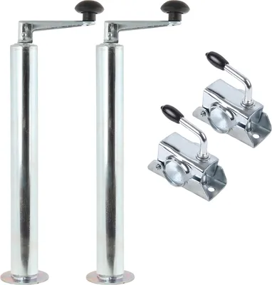 Produktbild von Abstellstütze ausdrehbar 2er Set inkl. Klemmschelle, 48mm, 400 - 650mm