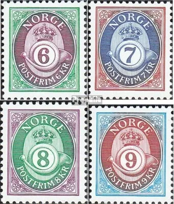 Produktbild von Briefmarken Norwegen 1991 Mi 1078y-1081y (kompl.Ausg.) postfrisch Posthorn