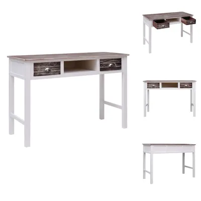 Image de vidaXL Bureau marron 110 × 45 × 76 cm en bois -  Bureaux