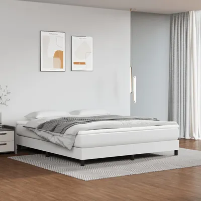 Immagine prodotto di Maison Exclusive - Giroletto a Molle con Materasso Bianco 160x200 cm in Pelle finta