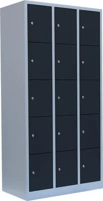 Produktbild von Schließfachschrank Wertfachschrank Fächerschrank Spind 15 Fächer Anthrazit 520538