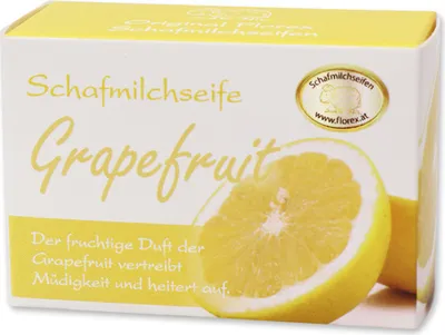 Produktbild von Florex Schafmilchseife Seifenstück Verpackt Grapefruit Naturprodukte 100g