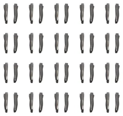 20er-Set Reißverschluss-Reparatur-Schlösser #8, schwarz, Aluminium