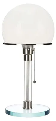 Image de Lampe de table moderne avec abat-jour en verre blanc