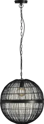 Produktbild von Globo Lighting Hängeleuchte Metall schwarz matt, 1x E27