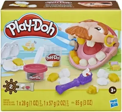 Zdjęcie produktu dla Play-Doh Mini Dentysta dla pirata, 3 lat(a), Kopolimer akrylonitrylo-butadieno-styrenowy (ABS), Polipropylen (PP), Polietylen, 6 szt.
