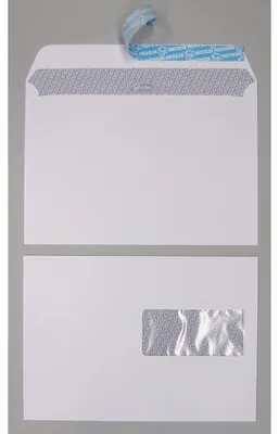 Produktbild von Briefumschläge C5 100g/qm haftklebend Fenster rechts VE=500 Stück weiß
