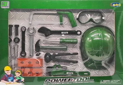 Produktbild von Luna Kinder Werkzeug-Set 19-tlg. Heimwerker Handwerker Werkzeug Spielset +3J