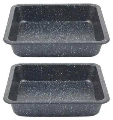 Productafbeelding van SALTER Megastone, set van 2 vierkante cakevormen, 22,5 cm