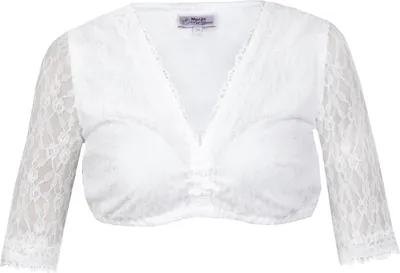 Produktbild von MarJo Damen Spitzen Dirndlbluse "Jalisa-Vida" Halbarm | Weiß Größe: 34