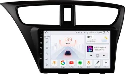 Image de Autoradio avec Bluetooth et CarPlay pour Honda Civic 9 (2012-2017) – Compatible avec Apple et Android – Système stéréo – Système de navigation – 3 Go de RAM, 32 Go de mémoire