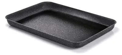 Bratpfanne 40x28 cm, Aluminium, Antihaft, Steinlook, Schwarz