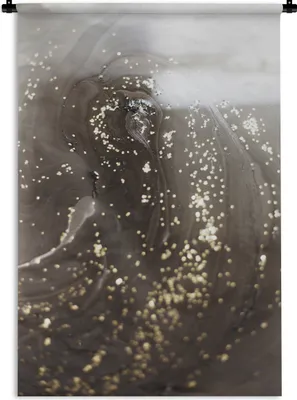 Produktbild von MuchoWow® Wandteppich Wandbehang Marmor - Luxus - Gold - Schwarz 90x135 cm Tapisserie Dekoration Wandtuch - Baumwolle - Wandskulptur