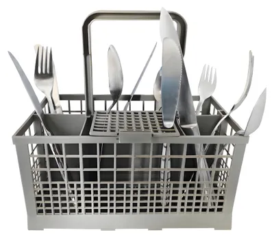 Produktbild von Besteckkorb Geschirrspüler geeignet für Bosch, Siemens, Whirlpool, Indesit, Bauknecht, Miele, LG, Samsung, Haier, Beko 24 x 13,5 x 24cm - 7 Fächer - Geschirrspülmaschine Besteckkorb Besteckkasten Besteckkorb