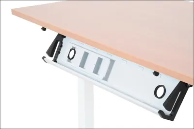 Zdjęcie produktu dla Poziomy kanał kablowy montowany pod blatem, uchylny ST-KPZ-01 - biały