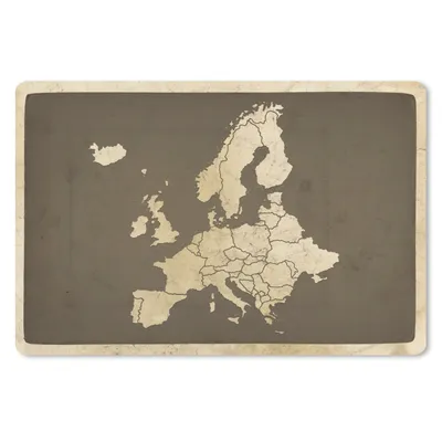 Produktbild von MuchoWow® Schreibtischunterlage Karte - Europa - Jahrgang 60x40 cm - XXL Mauspad - Großes Mauspad