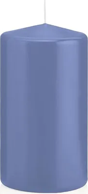 Produktbild von Stumpenkerzen Grau-Blau 10 x 5,8 cm (H x Ø), 16 Stück, Wiedemann Kerzen, Markenkerzen Germany in RAL Qualität