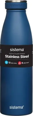 Obrázek produktu pro Sistema® Hydrate™ Termoláhev Stainless Steel 500 ml, modrá