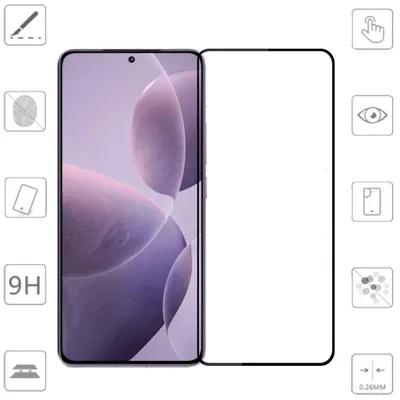 Produktbild von Für Xiaomi Poco F6 Pro /  Redmi K70 & Pro 2x 3D Display Full LCD H9 Hart Glas Folie Seiten Schutz