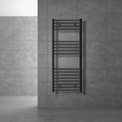 Obrázok produktu pre LuxeBath kúpeľňový radiátor Sahara, 500x1200 mm, antracit, zakrivený s bočným pripojením, bez vykurovacieho telesa