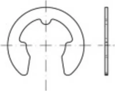 Produktbild von TOOLCRAFT 138514 Sicherungsscheiben Innen-Durchmesser: 4 mm DIN 6799 Federstahl 500 St.