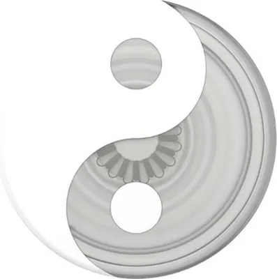 Produktbild von PopSockets PlantCore Grip Yin und Yang, Griffigkeit, Grau, Weiß, Polymer, Symmetrisches Muster, Jede Marke, 1 Stück(e)