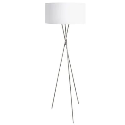 Produktbild von EGLO Fondachelli, Nickel, Silber, Weiß, Schlafzimmer, Wohnzimmer, Stoff, Stahl, II, E27, AC