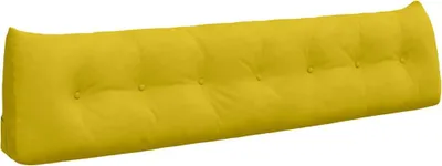 Zdjęcie produktu dla vidaXL Poduszka na plecy żółta 200 x 24 x 50 cm aksamitna