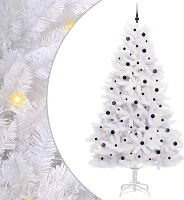 Produktbild von Künstlicher klappbarer Weihnachtsbaum Weiß 270 cm PVC und Stahl