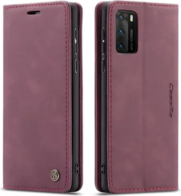 Image de Huawei P40 Case, RetroPolyuréthaneLeather Case, Card Pockets, Magnetic Closure, Case with Stand Function for Huawei P40 red