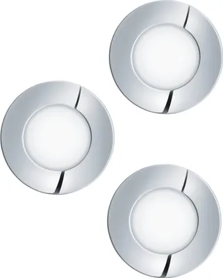 Produktbild von FUEVA 1 Einbauleuchte Einbaulampe Deckenlampe Deckenleuchte - Ø8,5 x ET30 cm - chrom - 3X2,8W inkl.