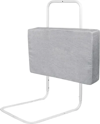Produktbild von 60 cm hohes Bettgitter für Kinder, höhenverstellbar, Rausfallschutz für Beistellbetten, tragbares Bettschutzgitter für Kleinkinder oder Senioren (Leinengrau)