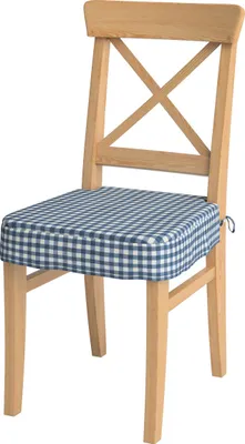 Produktbild von Dekoria Sitzkissen geeignet für das Ikea Modell Ingolf, marinenblau-ecru , Modell Inglof