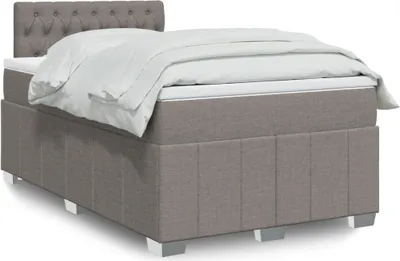 Produktbild von Schlichtes Boxspringbett mit Matratze - Taupe 120x190 cm Stoff Design Klassische Betten 8844342